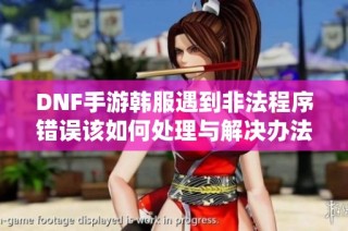 DNF手游韩服遇到非法程序错误该如何处理与解决办法解析