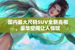 国内最大尺码SUV全新亮相，豪华空间让人惊叹