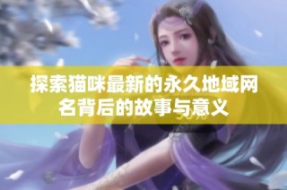 探索猫咪最新的永久地域网名背后的故事与意义