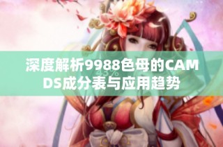 深度解析9988色母的CAMDS成分表与应用趋势