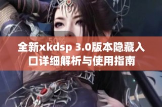 全新xkdsp 3.0版本隐藏入口详细解析与使用指南