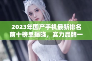 2023年国产手机最新排名前十榜单揭晓，实力品牌一览无遗