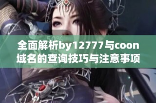 全面解析by12777与coon域名的查询技巧与注意事项