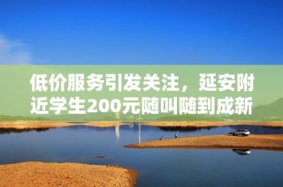 低价服务引发关注，延安附近学生200元随叫随到成新趋势