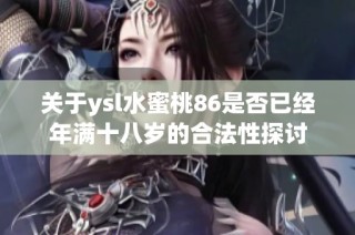 关于ysl水蜜桃86是否已经年满十八岁的合法性探讨