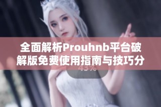 全面解析Prouhnb平台破解版免费使用指南与技巧分享