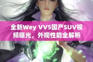 全新Wey VV5国产SUV视频曝光，外观性能全解析