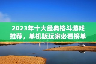 2023年十大经典格斗游戏推荐，单机版玩家必看榜单