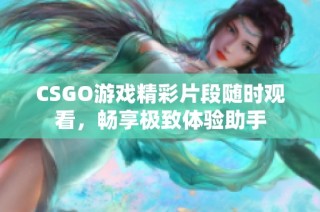 CSGO游戏精彩片段随时观看，畅享极致体验助手
