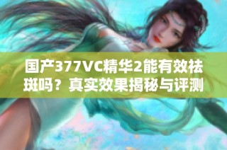 国产377VC精华2能有效祛斑吗？真实效果揭秘与评测分析