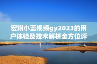 宏翔小蓝视频gy2023的用户体验及技术解析全方位评测