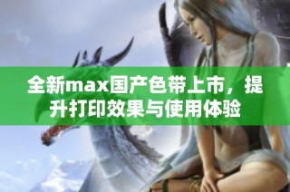 全新max国产色带上市，提升打印效果与使用体验
