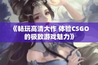 《畅玩高清大作 体验CSGO的极致游戏魅力》