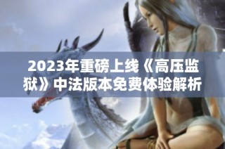 2023年重磅上线《高压监狱》中法版本免费体验解析