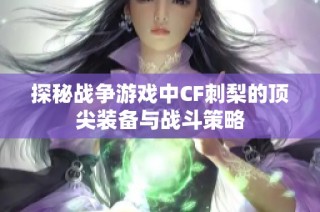 探秘战争游戏中CF刺梨的顶尖装备与战斗策略