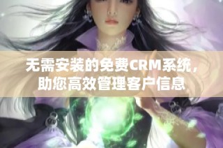 无需安装的免费CRM系统，助您高效管理客户信息