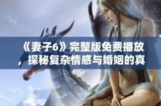 《妻子6》完整版免费播放，探秘复杂情感与婚姻的真实故事