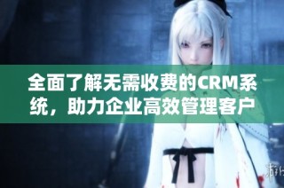 全面了解无需收费的CRM系统，助力企业高效管理客户关系