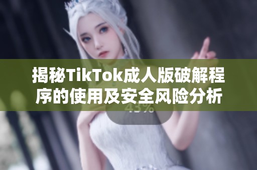 揭秘TikTok成人版破解程序的使用及安全风险分析