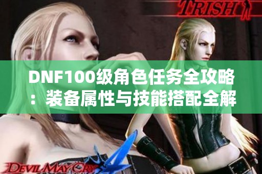 DNF100级角色任务全攻略：装备属性与技能搭配全解析