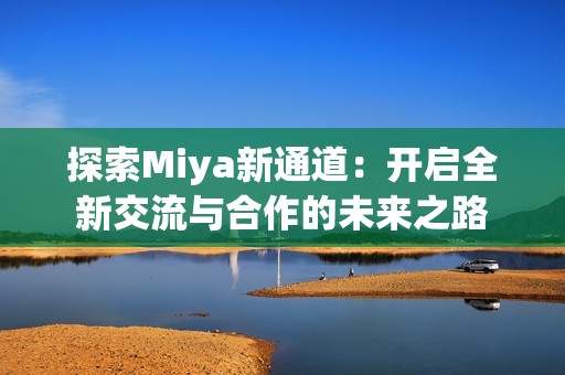 探索Miya新通道：开启全新交流与合作的未来之路