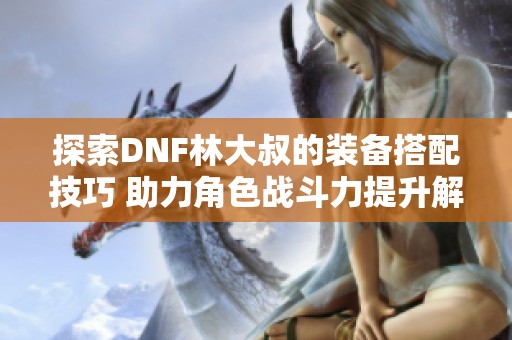 探索DNF林大叔的装备搭配技巧 助力角色战斗力提升解析