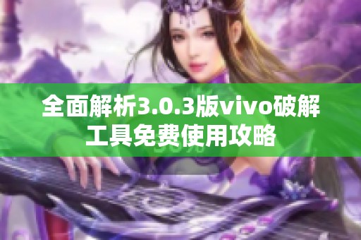 全面解析3.0.3版vivo破解工具免费使用攻略