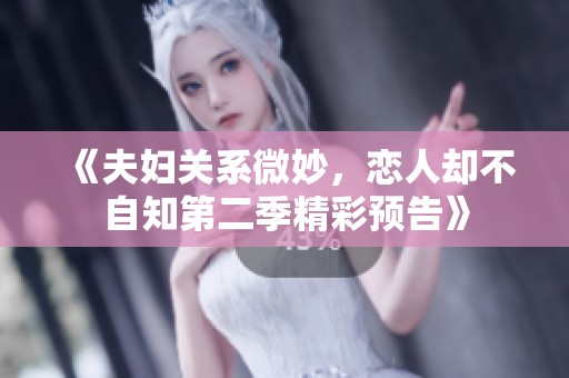 《夫妇关系微妙，恋人却不自知第二季精彩预告》