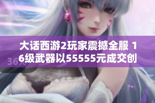 大话西游2玩家震撼全服 16级武器以55555元成交创纪录