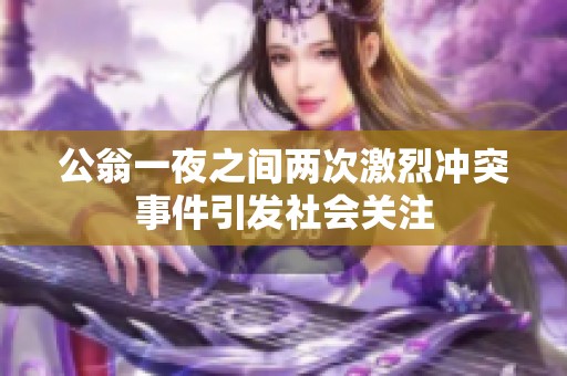 公翁一夜之间两次激烈冲突事件引发社会关注