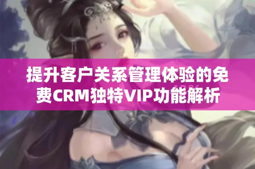 提升客户关系管理体验的免费CRM独特VIP功能解析