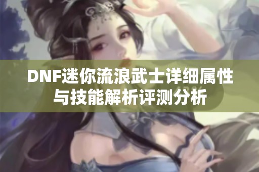 DNF迷你流浪武士详细属性与技能解析评测分析