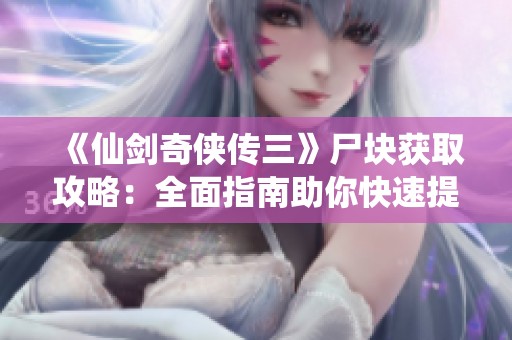 《仙剑奇侠传三》尸块获取攻略：全面指南助你快速提升游戏体验！