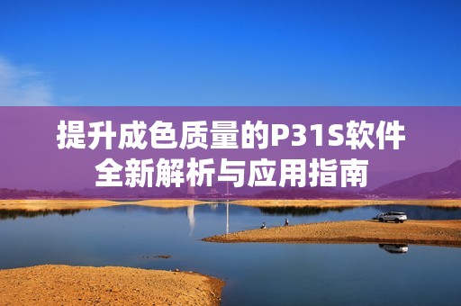 提升成色质量的P31S软件全新解析与应用指南