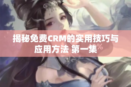 揭秘免费CRM的实用技巧与应用方法 第一集