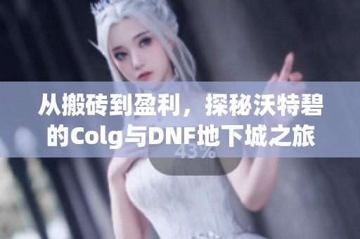 从搬砖到盈利，探秘沃特碧的Colg与DNF地下城之旅