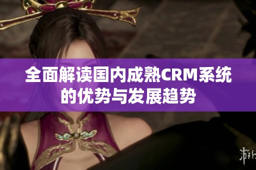 全面解读国内成熟CRM系统的优势与发展趋势