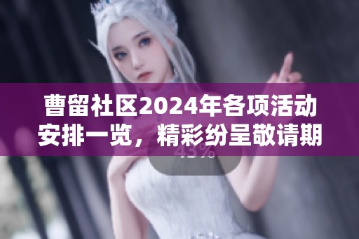 曹留社区2024年各项活动安排一览，精彩纷呈敬请期待