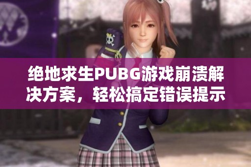 绝地求生PUBG游戏崩溃解决方案，轻松搞定错误提示问题