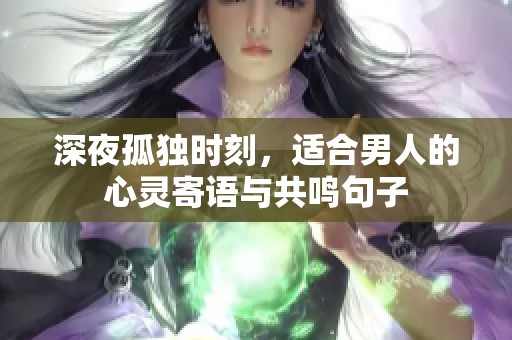 深夜孤独时刻，适合男人的心灵寄语与共鸣句子