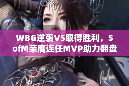 WBG逆袭V5取得胜利，SofM荣膺连任MVP助力翻盘