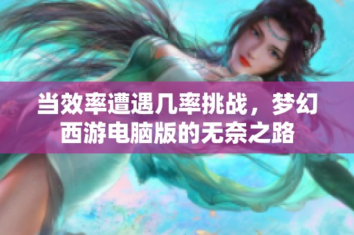 当效率遭遇几率挑战，梦幻西游电脑版的无奈之路