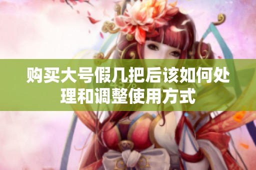 购买大号假几把后该如何处理和调整使用方式