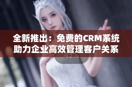 全新推出：免费的CRM系统助力企业高效管理客户关系