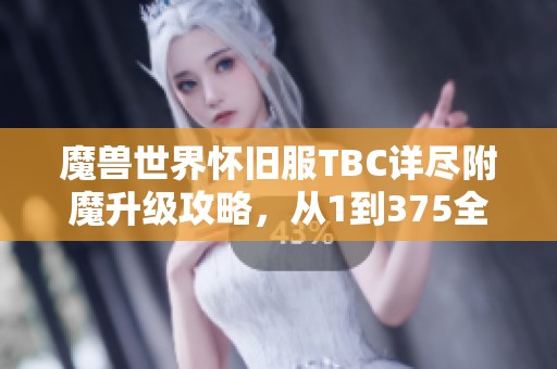 魔兽世界怀旧服TBC详尽附魔升级攻略，从1到375全解析