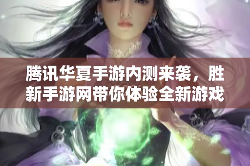 腾讯华夏手游内测来袭，胜新手游网带你体验全新游戏世界