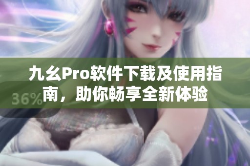 九幺Pro软件下载及使用指南，助你畅享全新体验