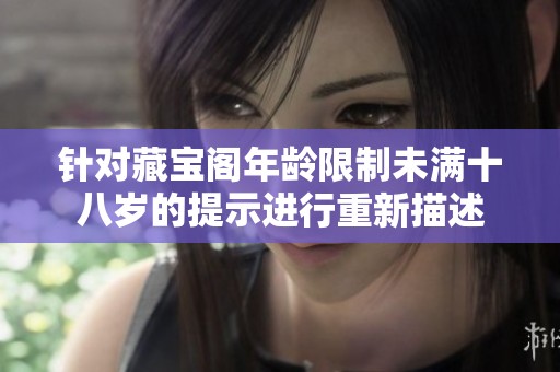 针对藏宝阁年龄限制未满十八岁的提示进行重新描述