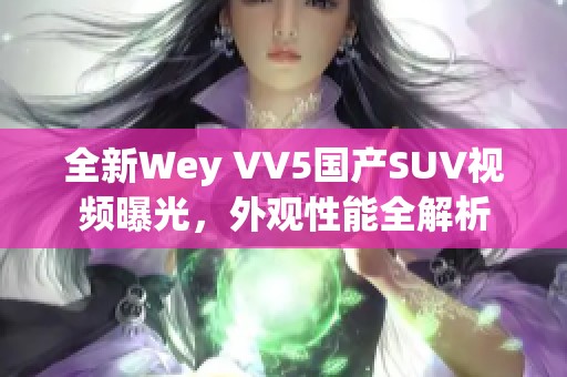 全新Wey VV5国产SUV视频曝光，外观性能全解析