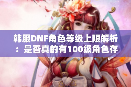 韩服DNF角色等级上限解析：是否真的有100级角色存在